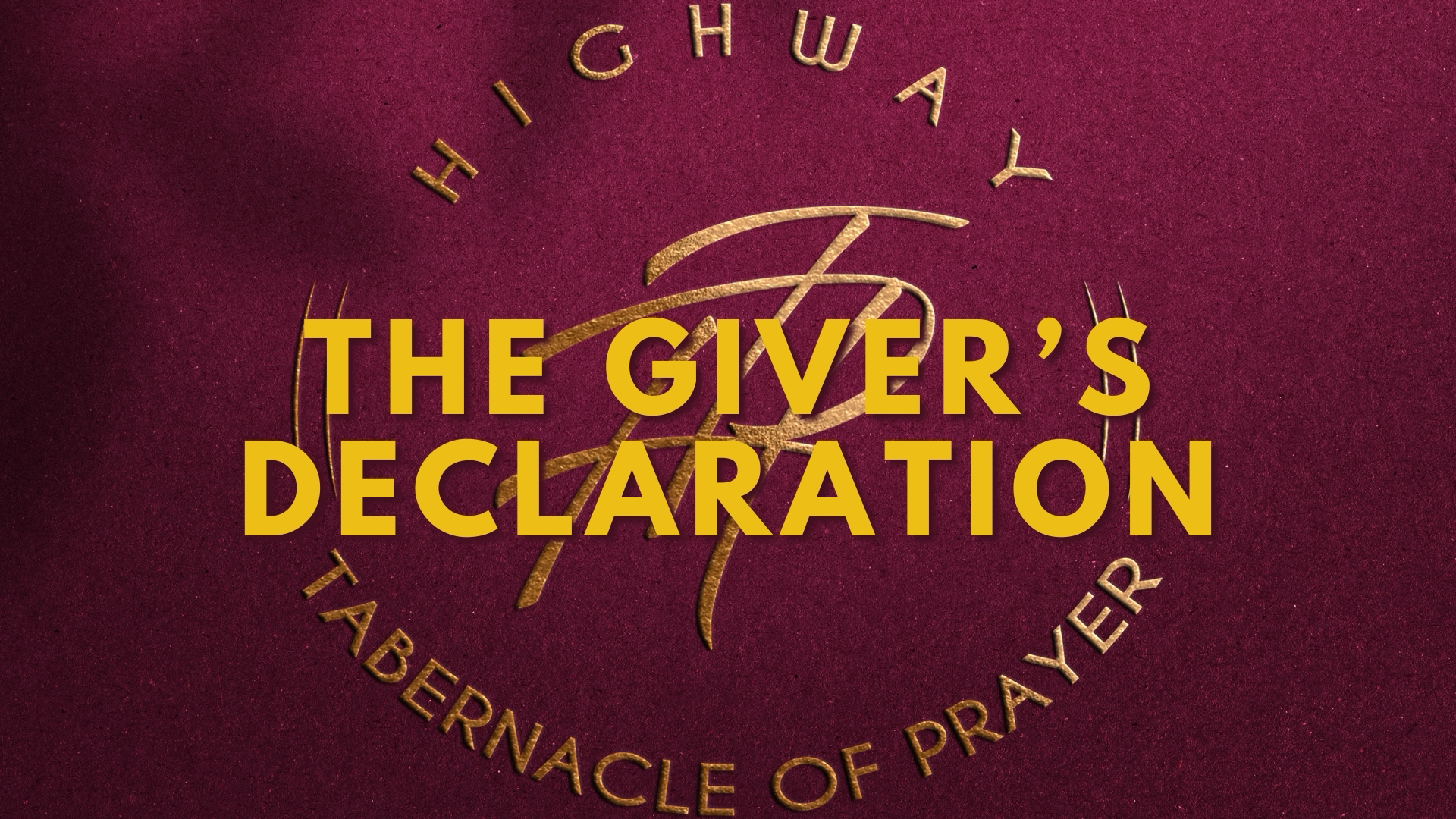 Giver's Declaration slide 1